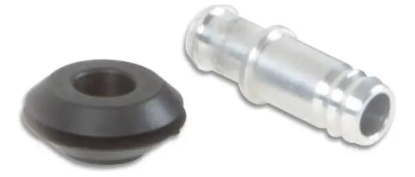 Vibrant 10mm (2/5in) O.D. Aluminum Vacuum Hose Fitting (includes Rubber Grommet) thumbnail 2