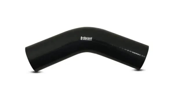 Vibrant 4 Ply Reinforced Silicone Elbow Connector - 1.25in ID x 8in Leg 45 Deg Elbow (BLACK) thumbnail 3
