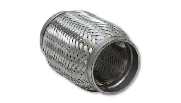 Vibrant SS Flex Coupling with Inner Braid Liner 2.5in inlet/outlet x 8in flex length thumbnail 2