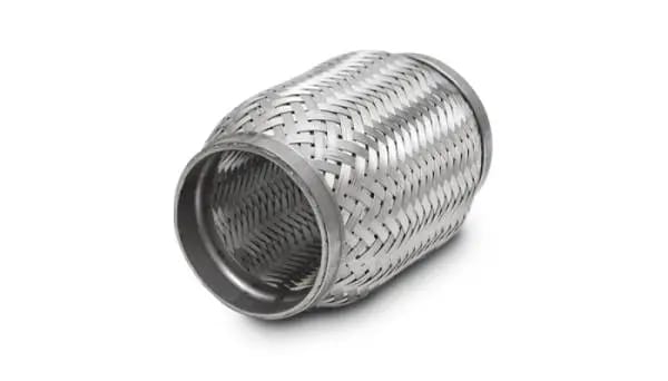 Vibrant SS Flex Coupling with Inner Braid Liner 3in inlet/outlet x 4in long thumbnail 3