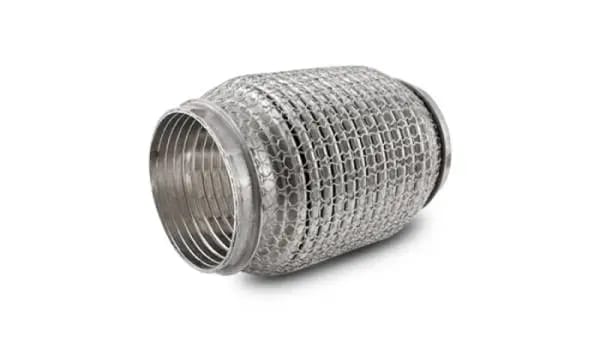 Vibrant SS Flex Coupling w/ Interlock Liner and Mesh Braid 3in Inlet/Outlet x 6in long thumbnail 2