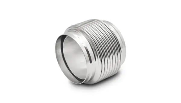 Vibrant SS Bellow Assembly w/ Solid Liner 4in inlet/outlet ID x 4in overall L Electro Polished thumbnail 3