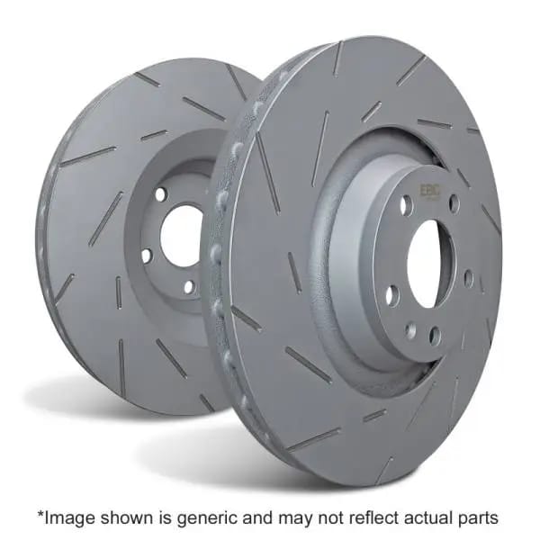 EBC 2015-2017 Ford F-150 2.7L Twin Turbo (2WD) Electric PB USR Slotted Rear Rotors thumbnail 2