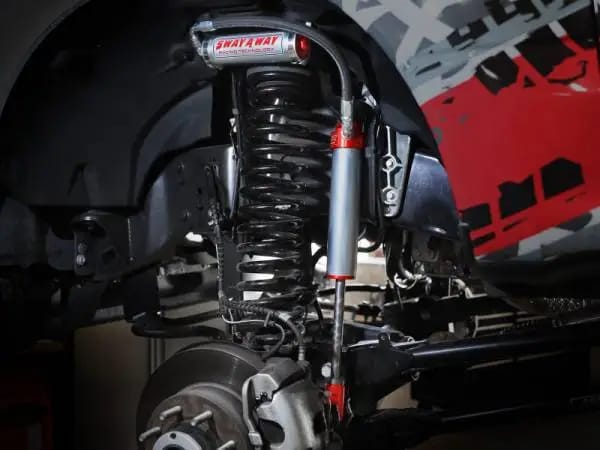 aFe Sway-A-Way 2.5 Front Shock Kit w/Remote Reservoirs for 0-1.5 IN Lifts Ford F-250/F-350 17-24 4WD thumbnail 5