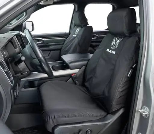 Covercraft 11-23 Dodge Ram Crew/Quad Cabs Rear w/o FDA Endura LogoSeatSaver Second Row Seat Covers