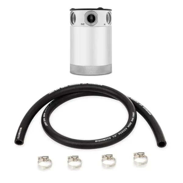 Mishimoto Compact Baffled Oil Catch Can - 3-Port - Polished thumbnail 2