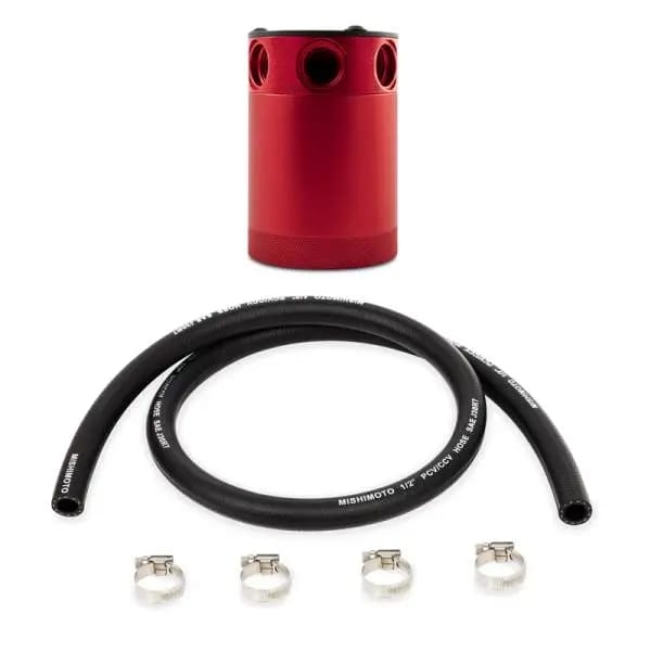 Mishimoto Compact Baffled Oil Catch Can 3-Port - Red thumbnail 2