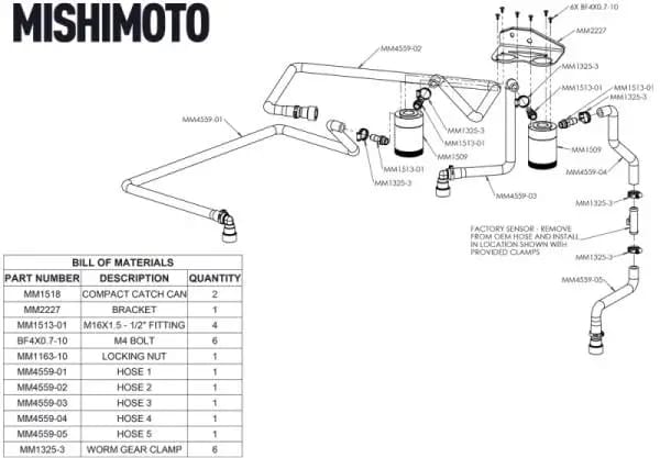 Mishimoto 18+ Ford F-150 2.7L EcoBoost Baffled Oil Catch Can Kit - Clear thumbnail 6