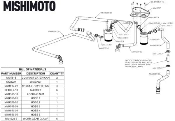 Mishimoto 18+ Ford F-150 2.7L EcoBoost Baffled Oil Catch Can Kit - Clear thumbnail 10