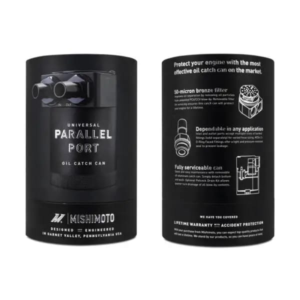 Mishimoto Parallel Port Universal Baffled Oil Catch Can thumbnail 5