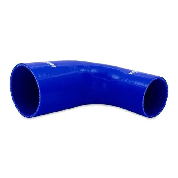 Mishimoto Silicone Reducer Coupler 90 Degree 2.5in to 4in - Blue thumbnail 2