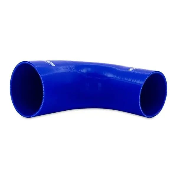 Mishimoto Silicone Reducer Coupler 90 Degree 3in to 4in - Blue thumbnail 2