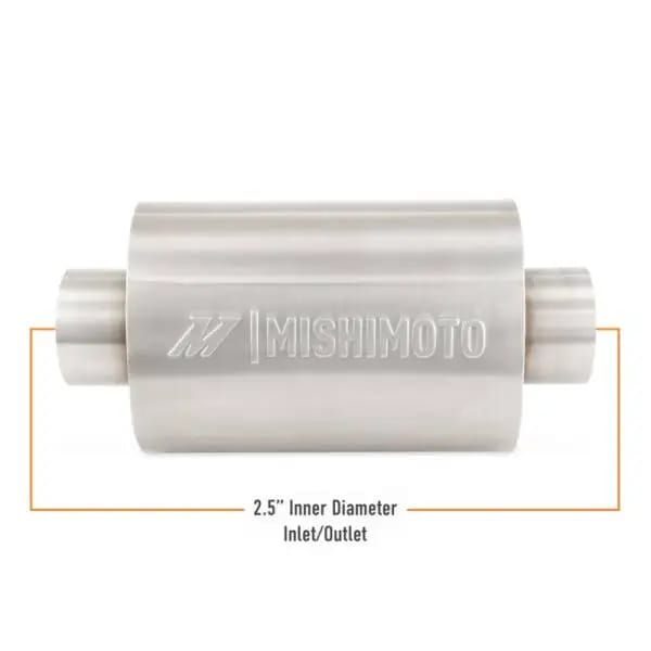 Mishimoto Universal Resonator with 2.5in Inlet/Outlet - Brushed thumbnail 3