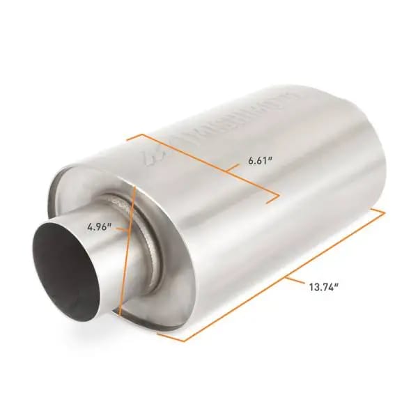 Mishimoto Universal Resonator with 2.5in Inlet/Outlet - Brushed thumbnail 4