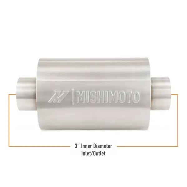 Mishimoto Universal Resonator with 3in Inlet/Outlet - Brushed thumbnail 7