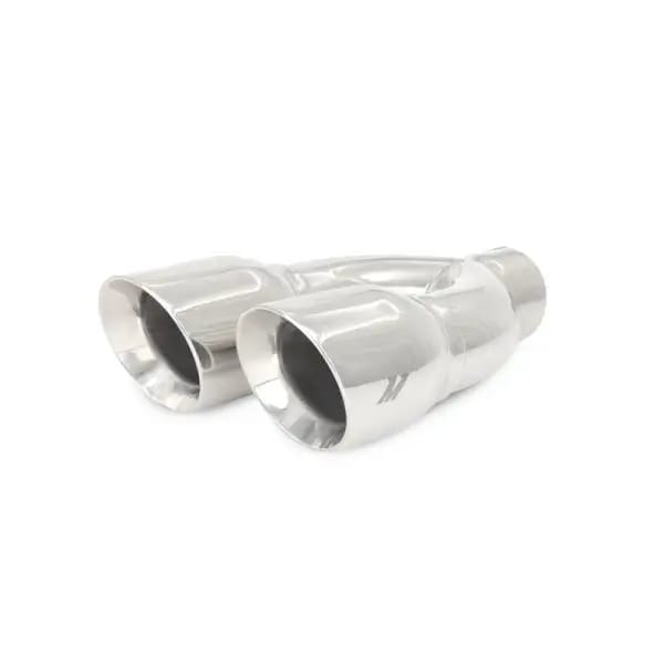 Mishimoto Universal Steel Muffler Tip 2.5in Inlet Dual Y Polished thumbnail 4
