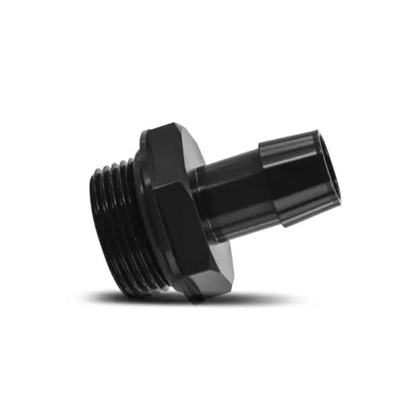 Mishimoto -16ORB to 3/4in. Hose Barb Aluminum Fitting - Black thumbnail 3