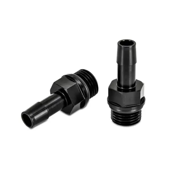 Mishimoto 2pcs M16x1.5 3/8in Aluminum Catch Can Fitting Black thumbnail 3
