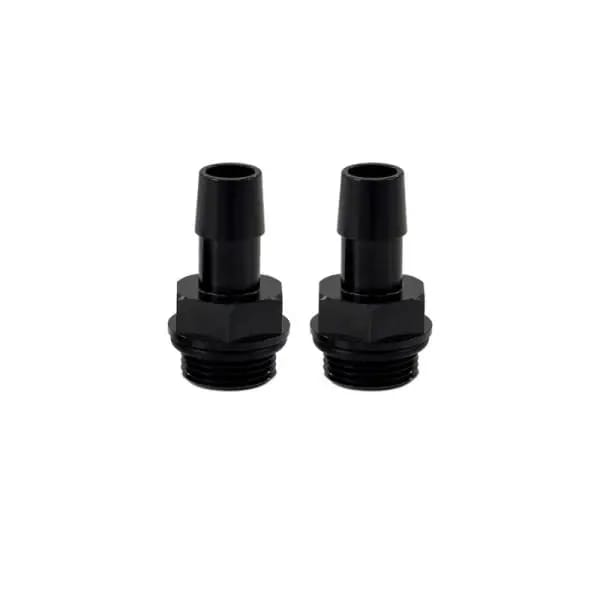 Mishimoto 2pcs. M20x1.5 1/2in Aluminum Catch Can Fittings - Black thumbnail 2