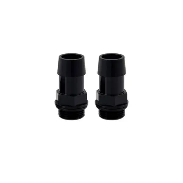 Mishimoto 2pcs. M20x1.5 3/4in Aluminum Catch Can Fitting - Black thumbnail 2