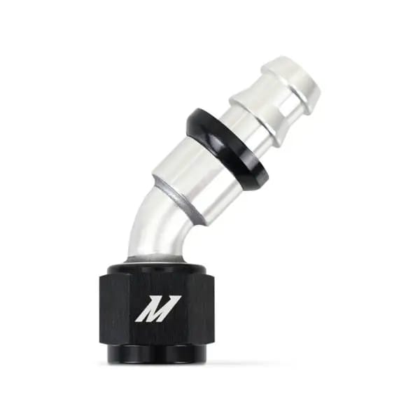 Mishimoto 45 Degree Push Lock Fitting - 8AN thumbnail 2