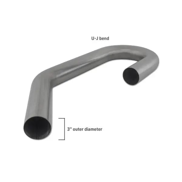Mishimoto Universal 304SS Exhaust Tubing 3in. OD - U-J Bend thumbnail 3
