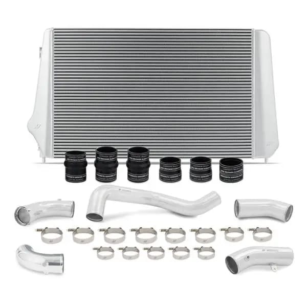 Mishimoto 17-19 GM L5P Duramax Intercooler Kit - Silver w/ Polished Pipes thumbnail 2