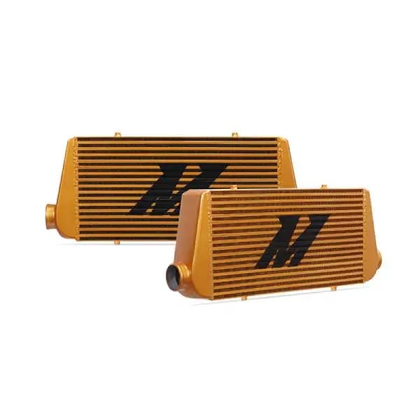 Mishimoto Universal Gold R Line Intercooler Overall Size: 31x12x4 Core Size: 24x12x4 Inlet / Outlet thumbnail 2