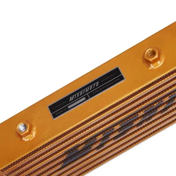 Mishimoto Universal Gold Z Line Intercooler Overall Size: 28x8x3 Core Size: 21x6x2.5 Inlet / Outlet thumbnail 6