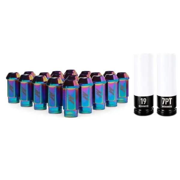 Mishimoto Aluminum Locking Lug Nuts M12x1.25 20pc Set Neo Chrome thumbnail 2
