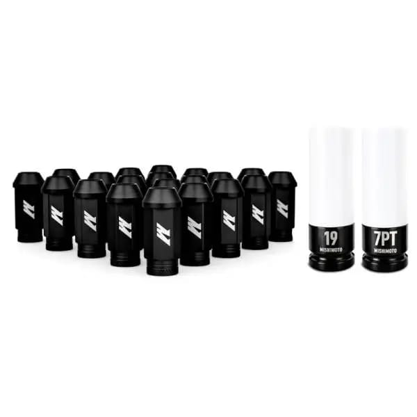 Mishimoto Aluminum Locking Lug Nuts M12x1.5 20pc Set Black thumbnail 2