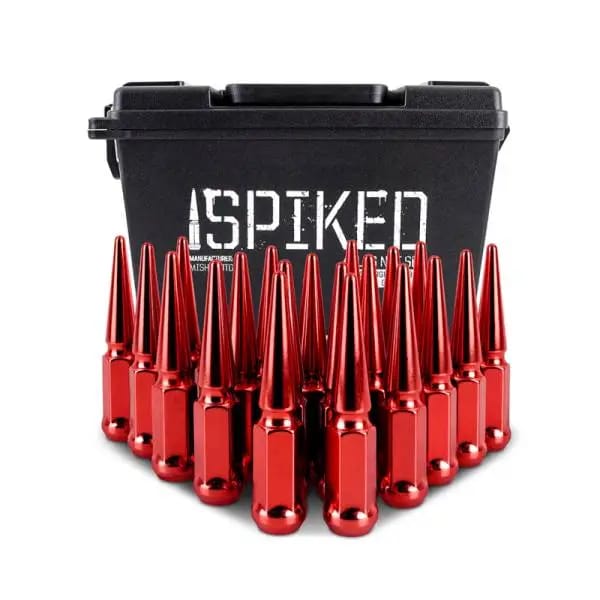 Mishimoto Steel Spiked Lug Nuts M12x1.5 20pc Set - Red thumbnail 8
