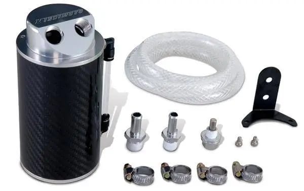 Mishimoto Small Aluminum Oil Catch Can - Wrinkle Black thumbnail 4