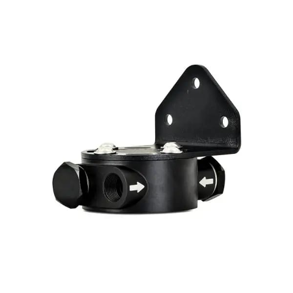 Mishimoto 3/4 - 16 Thread Remote Oil Filter Mount - Black thumbnail 3