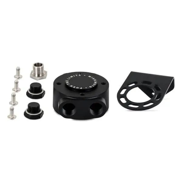 Mishimoto M22 x 1.5 - Remote Oil Filter Mount - Black thumbnail 2