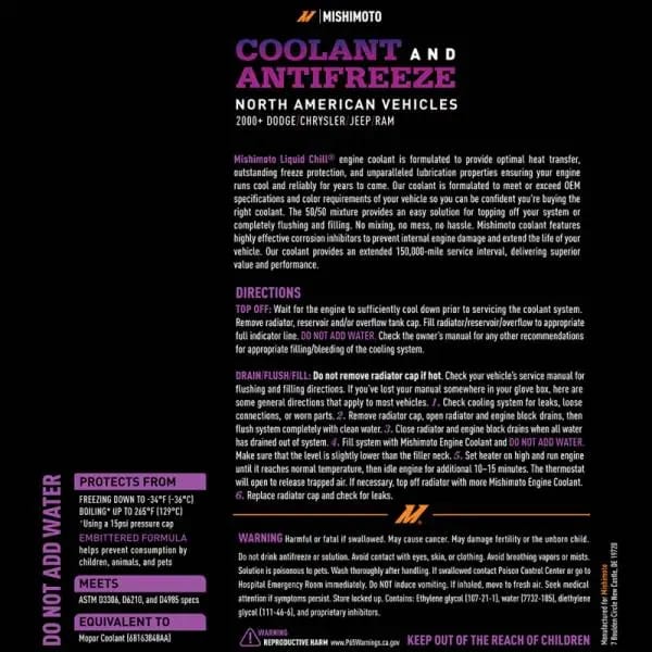 Mishimoto Liquid Chill EG Coolant, North American Vehicles, Purple thumbnail 10