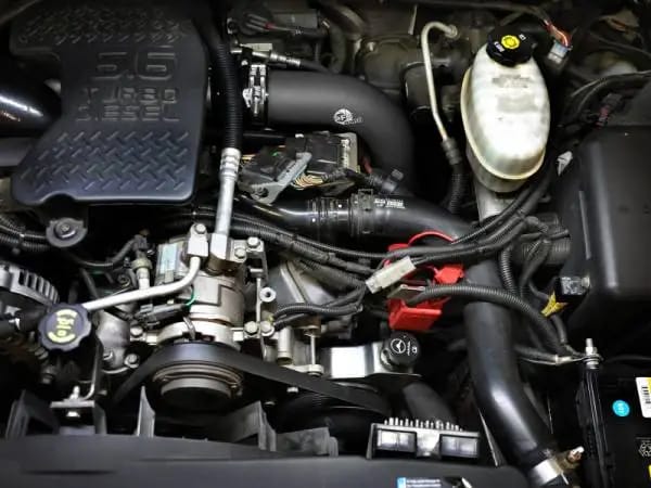aFe 06-10 GM Diesel Trucks V8 6.6L BladeRunner Aluminum Hot & Cold Charge Pipe Kit - Black thumbnail 2