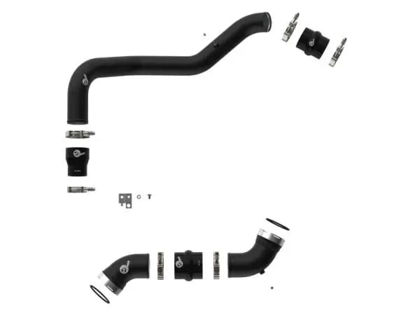 aFe 06-10 GM Diesel Trucks V8 6.6L BladeRunner Aluminum Hot & Cold Charge Pipe Kit - Black thumbnail 4