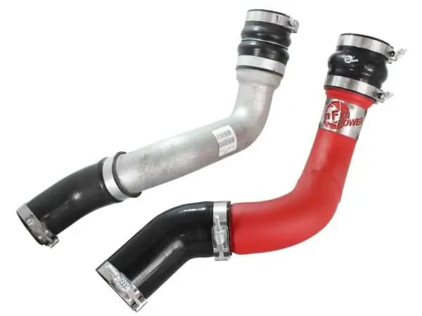 aFe BladeRunner 3in Red Intercooler Tubes Hot & Cold Side Kit for 13-14 Dodge RAM Diesel 6.7L (td) thumbnail 6