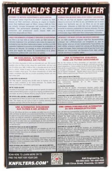K&N Universal Clamp-On Air Filter - 2 1/4in 10 DEG FLG 3 1/2in OD 6in H thumbnail 5