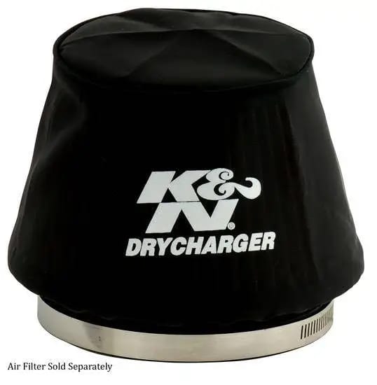 K&N Black Drycharger 6.25in Base ID / 4.375in Top ID / 4.125in Height Air Filter Wrap thumbnail 2