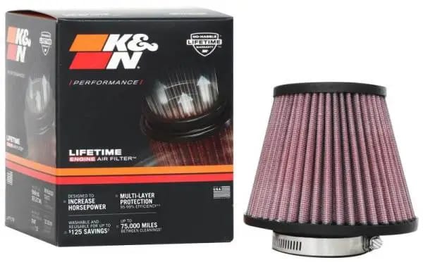 K&N Universal Clamp-On Air Filter 2-3/8in. FLG / 5-3/16in. B / 3-1/2in. T X 4-11/32in. H thumbnail 2