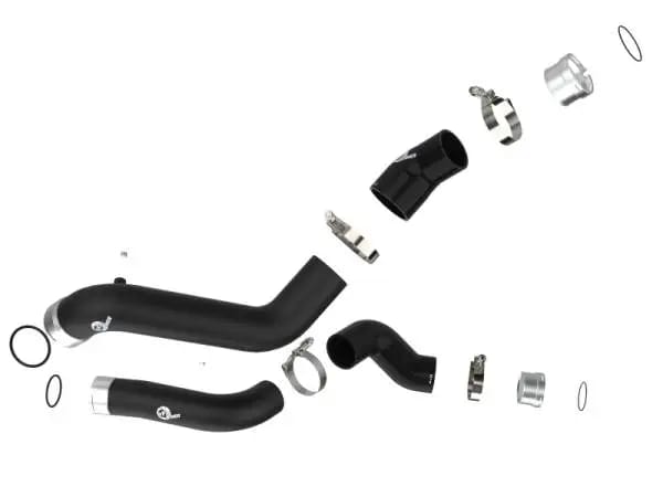 aFe BladeRunner Black Intercooler Hot & Cold Side Tubes Combo 19-20 GM Trucks 1500 L4-2.7L (t) thumbnail 2