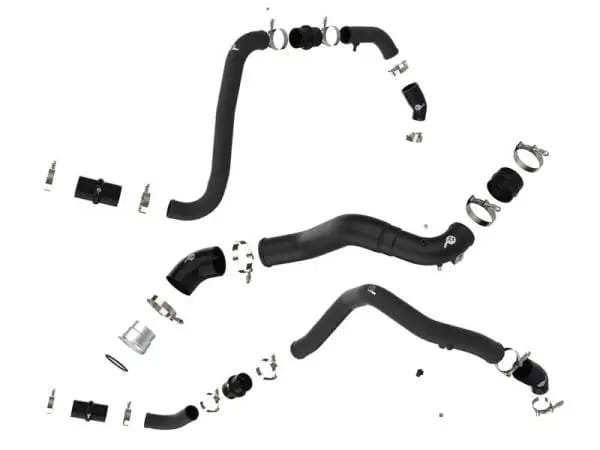 aFe BladeRunner 21-22 Ford F-150 Ecoboost V6-3.5L(tt) Aluminum Hot and Cold Charge Pipe Kit Black thumbnail 7