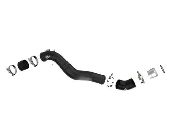 aFe 21+ Ford F-150 V6-3.5L (tt) BladeRunner 3in to 3.5in Aluminum Cold Charge Pipe Black thumbnail 4