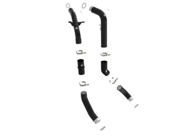 aFe RAM 1500 20-22 V6-3.0L (td) BladeRunner 2-1/2 in & 3in Aluminum Hot & Cold Charge Pipe Kit Black thumbnail 5