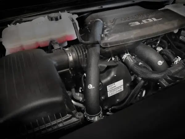 aFe RAM 1500 20-22 V6-3.0L (td) BladeRunner 2-1/2in & 3in Aluminum Hot Charge Pipe Black thumbnail 5