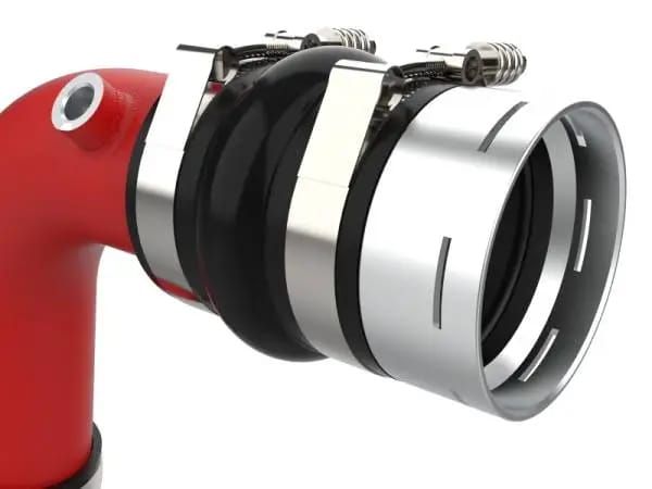 aFe 23-25 Ford F250/F350 Super Duty V8-6.7L BladeRunner Aluminum Hot & Cold Charge Pipe Kit - Red thumbnail 4