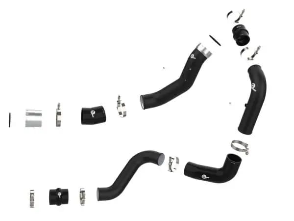aFe 2024 GM Diesel Trucks V8 6.6L L5P BladeRunner Aluminum 3in Hot & 3.5in Cold Charge Pipe - Black thumbnail 7