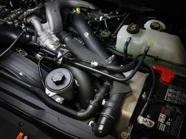 aFe 23-24 Ford Diesel Trucks V8-6.7L (td) BladeRunner Aluminum Hot and Cold Charge Pipe Kit - Black thumbnail 2